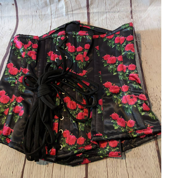 Daisy Corset Lavish PINK floral‎ underbust corset - Picture 3 of 4